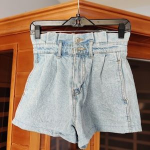 Urban Outfitters Urban Renewal Paper Bag Waist Denim Shorts NWT